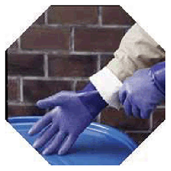 Showa Best Glove Size 8 Blue NSK-24 14" Cotton Interlock Lined Supported Nitrile Gloves With Rough Finish