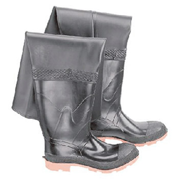 Bata Shoe 86049-08 Onguard Industries Size 8 Storm King Black 27" PVC Hip Waders With Cleated Outsole And Steel Toe