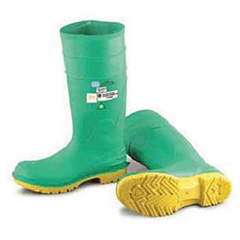 Bata Shoe 87012-08 Onguard Industries Size 8 Hazmax Green 16" PVC Kneeboots With Ultragrip Sipe Outsole And Steel Toe