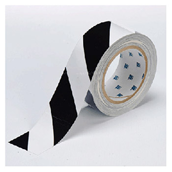 Brady USA 104319 2" X 100' Black And White Striped Polyester ToughStripe Floor Tape