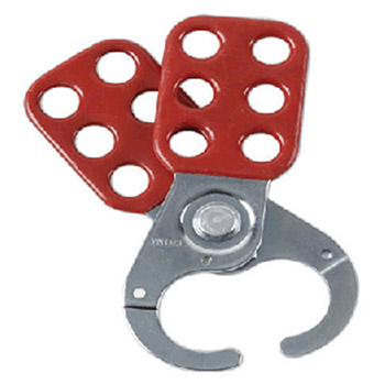 Brady USA 65375 Red Vinyl-Coated High Tensile Steel Lockout Hasps With 1" Diameter Jaws