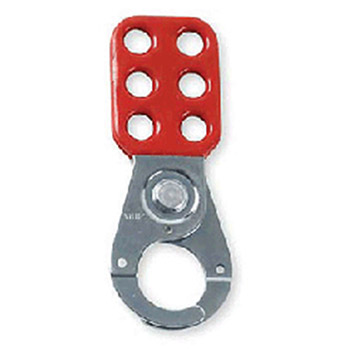 Brady USA 65376 Red Vinyl-Coated High Tensile Steel Lockout Hasps With 1 1/2" Diameter Jaws