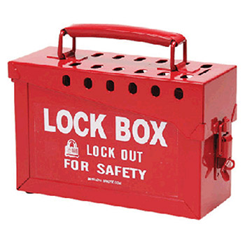 Brady USA 65699 Red 6" X 9" X 3 1/2" Heavy Duty Steel Portable Lock Box