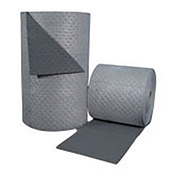 Brady BRDHT30 30" X 150' SPC Gray 2-Ply Meltblown Polypropylene Dimpled Heavy Weight High Traffic Sorbent Roll, Perforated Every 15" And Up The Center