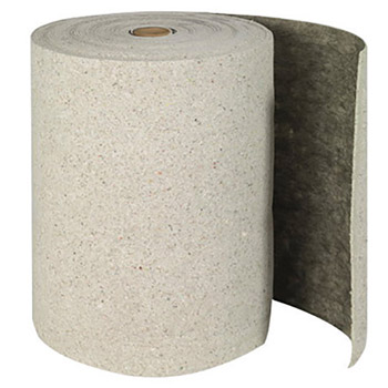 Brady BRDRFP328-DP 28 1/2" X 150' SPC Re-Form Plus Gray Double Perforated Medium Weight Sorbent Roll, Perforated Every 19"
