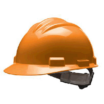 Bullard 61ORP S61 Series Orange Safety Cap With 4 Point Pinlock Headgear And Cotton Browpad