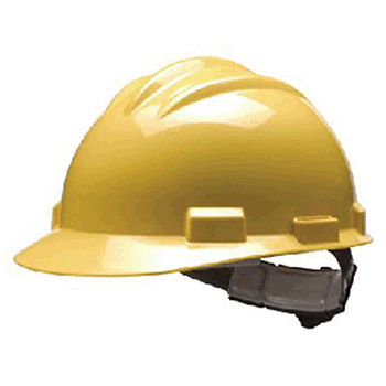 Bullard 61YLP S61 Series Yellow Safety Cap With 4 Point Pinlock Headgear And Cotton Browpad