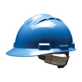 Bullard 62KBR S62 Series Blue Vented Safety Cap With 4 Point Ratchet Headgear And Cotton Browpad