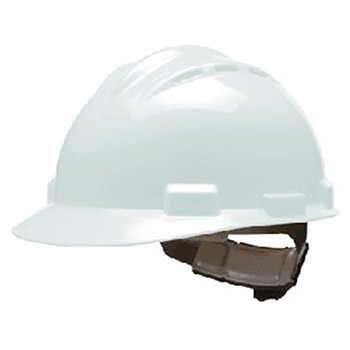 Bullard 62WHP S62 Series White Vented Safety Cap With 4 Point Pinlock Headgear And Cotton Browpad