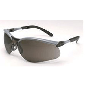 Aearo 3M 11377-00000 BX Dual Readers 1.5 Diopter Safety Glasses With Silver And Black Frame And Gray Polycarbonate Lens
