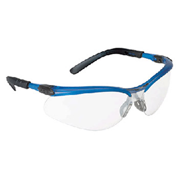 Aearo 3M 11471-00000 BX Safety Glasses With Ocean Blue Frame And Clear Polycarbonate Anti-Fog Lens