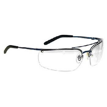 Aearo 3M 11532-10000 Metaliks Safety Glasses With Metal Blue Frame And Clear Polycarbonate Anti-Fog Lens