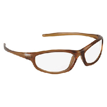 Aearo 3M 11740-00000 Refine 103 Safety Glasses With Mocha Frame And Clear Polycarbonate Indoor/Outdoor Mirror Lens