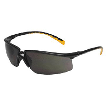 Aearo 3M 12262-00000 Privo Safety Glasses With Black And Orange Frame And Gray Polycarbonate Anti-Fog Lens