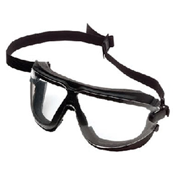 Aearo 3M 16617-00000 Medium Lexa Splash GoggleGear Dust And Impact Goggles With Black Foam Lined Frame Clear DX Coated Anti-Fog