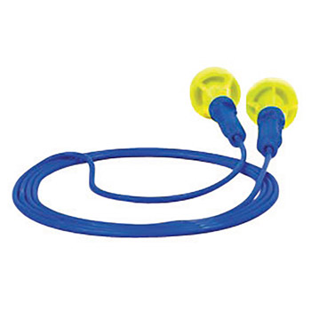 3M CAS318-1005 Multiple Use Push-Ins Push-to-Fit Polyurethane Foam Corded Earplugs With Vinyl Cord