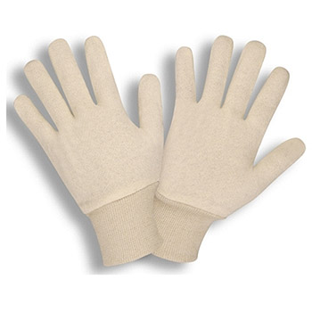 Cordova 1300C Jersey Work Gloves Chore 100% Cotton, 2 Piece Reversible Knit Wrist, Natural Color - Dozen