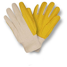 Cordova Work Gloves Yellow Chore Canvas Back Natural Knit 2316