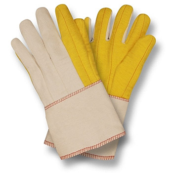 Cordova 2316G Yellow Chore Work Glove, 100% Cotton, Quilted Palm, Canvas Back, PE Gauntlet Cuff - Dozen