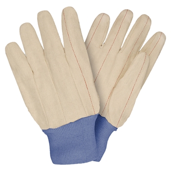 Cordova 2435CDR Nap-In Corded Work Glove, Cotton Canvas Double Quilted Palm, Blue Knit Wrist - Dozen