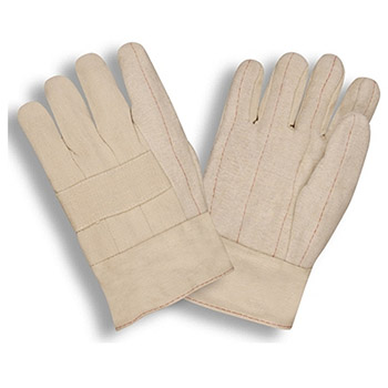 Cordova 2515 Heavy Weight Hot Mill Work Gloves, 3-Ply Burlap Lined Quilted Palm, Knuckle Strap, Band Top - Dozen