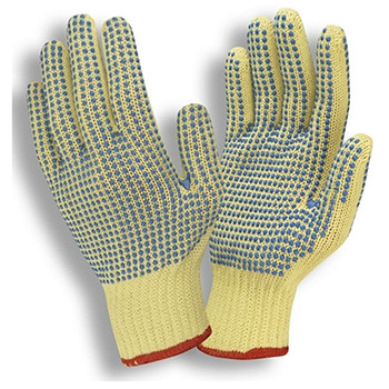 Cordova 3065 Kevlar Cotton Plaited, 7 Gauge Machine Knit, 2-Side PVC Dot Work Gloves - Dozen