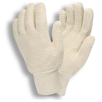 Cordova 3218 Natural Terry Cloth Glove, Loop-out Construction, 18-oz Material, Knit Wrist - Dozen