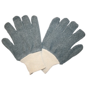 Cordova 3218G Gray Terry Cloth Glove, Loop-out Construction, 18-oz Material, Knit Wrist - Dozen