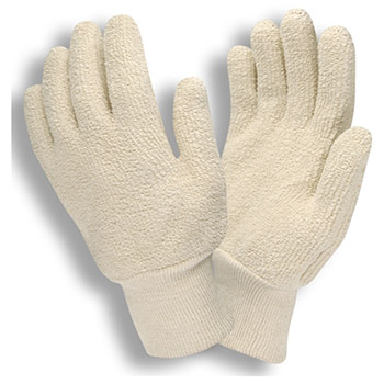 Cordova 3224-P Natural Terry Cloth Glove, Loop-out Construction, 24-oz Material, Knit Wrist, Standard Quality - Dozen