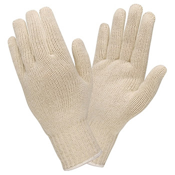 Cordova 3435 Natural 100% Cotton Glove, 7-Gauge, Machine Knit, Complies with FDA 21CFR, Parts 177-199 - Dozen