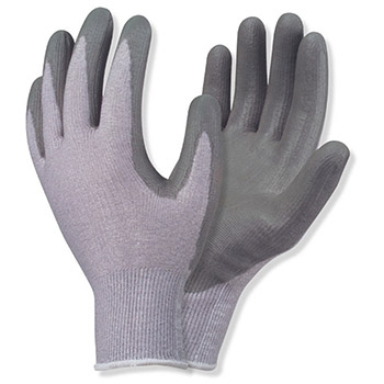 Cordova 3700G HPPE Safety Gloves, 13 Gauge, Plated Nylon Lycra Interior, Gray Polyurethane Coating - Pair