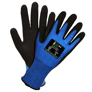 Cordova 3701 iON A2 UHMWPE Safety Glove, Sapphire, Black Sandy Nitrile Palm Coating, 13 Gauge Shell - Pair