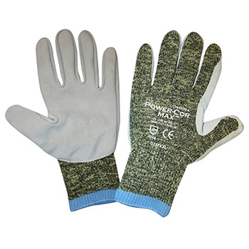 Cordova 3737 Power Cor MAX Work Gloves, Split Cow Hide Leather Palm & Split Pigskin Forchettes - Each