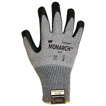 Cordova 3755 Monarch HCT Work Gloves, 13-Gauge Taeki5 Gray Shell, Black HCT Nitrile Palm Coating - Each