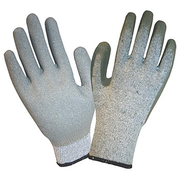Cordova 3886 Poly-Cotton Glove Latex Coated, Grey Color, Gray Latex Coated Palm, 10 Gauge - Dozen
