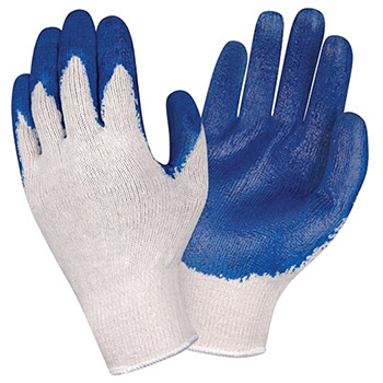 Cordova 3893 Poly-Cotton Latex Coated Glove, 10-Gauge, Blue Latex Palm Coating - Dozen
