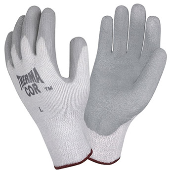 Cordova 3899 Therma-Cor Glove Latex Coated, Gray Poly-Cotton Blend, Latex Palm Coating, Insulated - Dozen