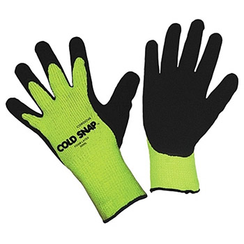 Cordova 3999 Cold Snap Glove Latex Coated, Machine Knit, Brushed Lime Green Acrylic, Loop-in Construction - Dozen