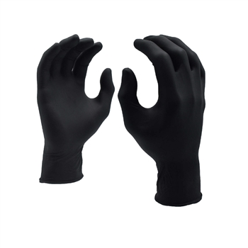 Nitri-Cor Eclipse, Nitrile 5-mil, Black, Industrial Grade, Textured, Powder Free Gloves