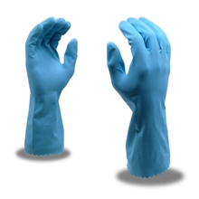Cordova Blue Flock-Lined Latex Rubber Gloves 4260