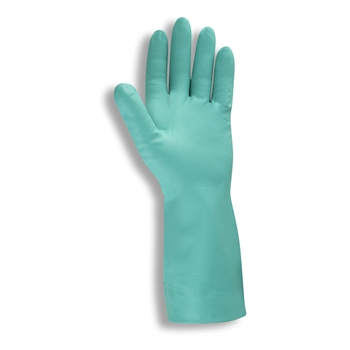 Cordova 4530 Green Unlined Nitrile Glove, Unsupported, 15-Mil, Embossed Grip, Straight Cuff - Dozen