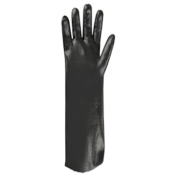 Cordova 5018R Black PVC Coated Glove, Rough Finish, Jersey lining, 18