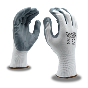 Cordova 6891 Cor-Touch Foam II Nylon Glove, Gray Acrylo-Nitrile Butadiene Foam Coating, 13-Gauge - Dozen