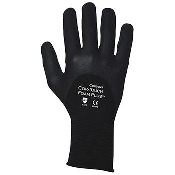 Cordova Coated Gloves Cor Touch Foam Plus 13 Gauge Black Nylon 6897