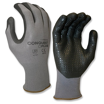 Cordova 6915 Conquest Plus Premium Glove, 13-Gauge Gray Nylon/Spandex Shell - Dozen