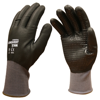 Cordova 6930 Conquest Max Premium Glove, 13-Gauge Gray Nylon/Spandex Shell - Dozen