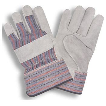 Cordova 7202S Regular Shoulder Leather Glove, 2.5" Starched Safety Cuff, Striped Canvas Back, Gunn Pattern - Dozen