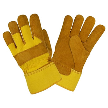 Cordova 7380 Premium Shoulder Leather Glove, Russet Color, Yellow Canvas Back - Dozen