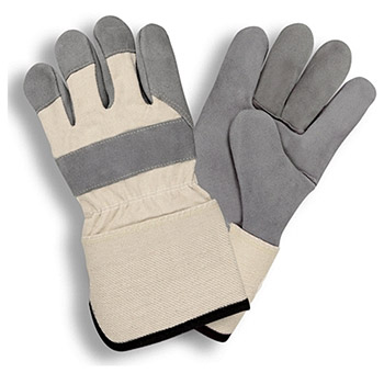 Cordova 7510 Tuf-Cor Heavy Leather Glove, Side Split Leather Glove, White Canvas Back - Dozen
