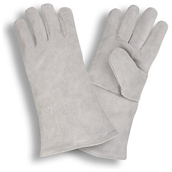 Cordova 7602 Shoulder Leather Welders Glove, Wing Thumb, Fully Welted Seams, Full Sock Lining, Gray Color - Dozen